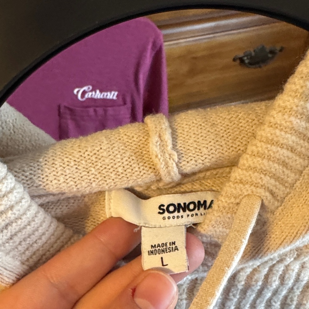 Sonoma Cream Hooded Sweatshirt - Picture 4 of 4